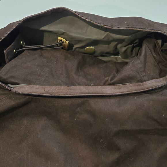 Lauren Dry Goods Vintage 90's Dark Brown Hooded Chore Work Barn Jacket, Size Med - Picture 10 of 13